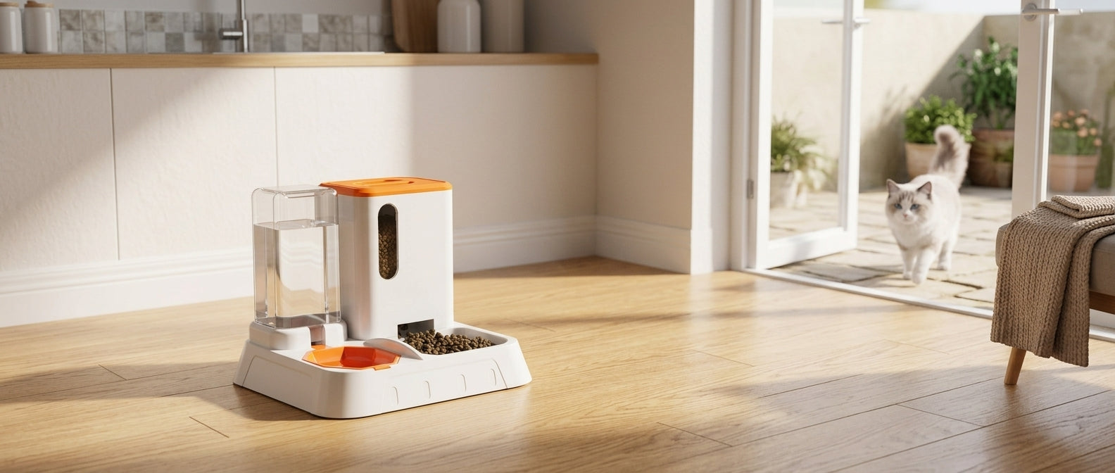 Dispensador Automático de Comida y Agua para Mascotas