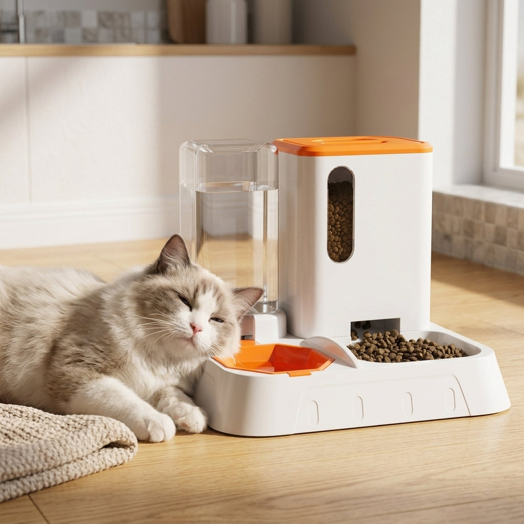 Dispensador Automático de Comida y Agua para Mascotas