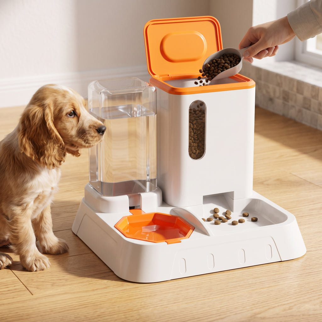 Dispensador Automático de Comida y Agua para Mascotas